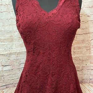 Large - Burgundy Cocktail Dress